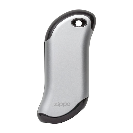 Zippo HeatBank 9s, 9 Hour USB Rechargeable Hand Warmer, 6 Settings, Silver 40584